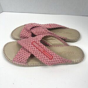 Women’s Marc Cain Pink Criss Cross Slide Sandals sz 40 US 9.5 Sporty Beach